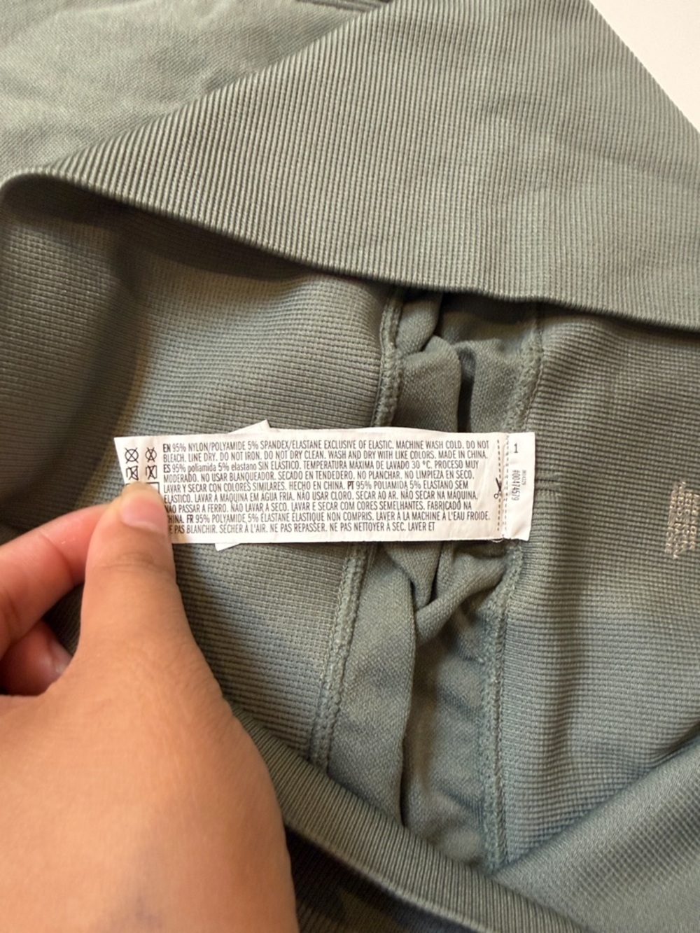 Forever 21 Ribbed High-Waist Bike Shorts — Sage Green - Picture 3 of 3